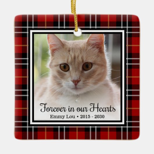 Altijd In Onze Hart Kat Keramisch Ornament (Voorkant)