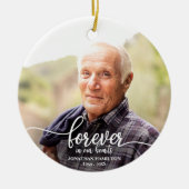Altijd In Onze Hart Personalized Fotoherdenking Keramisch Ornament (Voorkant)