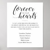 Altijd in onze harten Met Namen Herinneringsbruilo Poster (Voorkant)