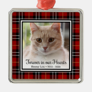Altijd In Onze Hartjes Kat Metalen Ornament