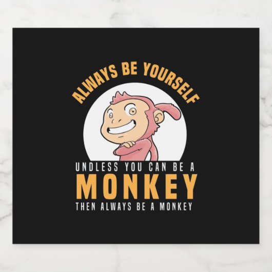 Altijd je eigen aap zijn bier etiket (Enkel label)