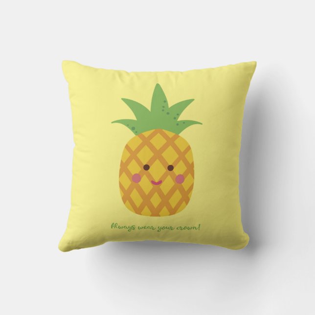 Altijd je kroonPunny Pineappel Draag Kussen (Achterkant)