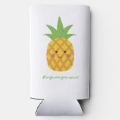 Altijd je kroonPunny Pineappel Draag Seltzer Blikjeskoeler (Achterkant)