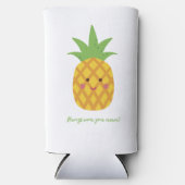 Altijd je kroonPunny Pineappel Draag Seltzer Blikjeskoeler (Voorkant)