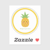 Altijd je kroonPunny Pineappel Draag Sticker (Vel)