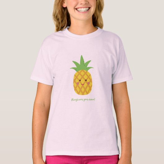 Altijd je kroonPunny Pineappel Draag T-shirt (Voorkant)