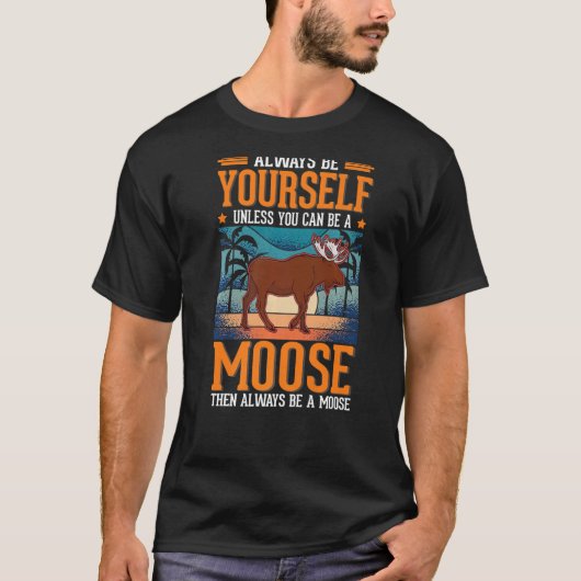 Altijd jezelf Moose Scandinavia Moose Antler zijn T-shirt (Voorkant)