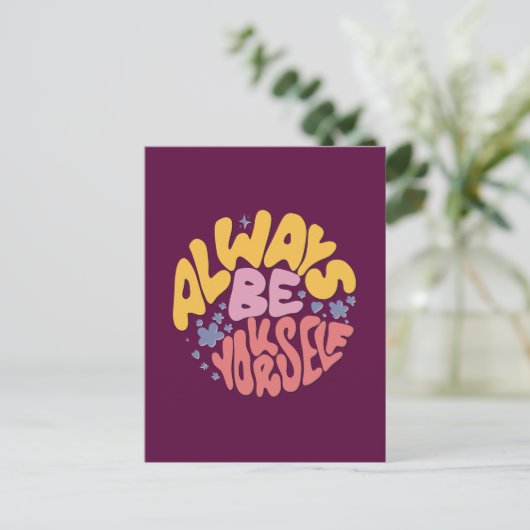 Altijd jezelf zijn - Handje lettertekens Briefkaart (Staand voorkant)