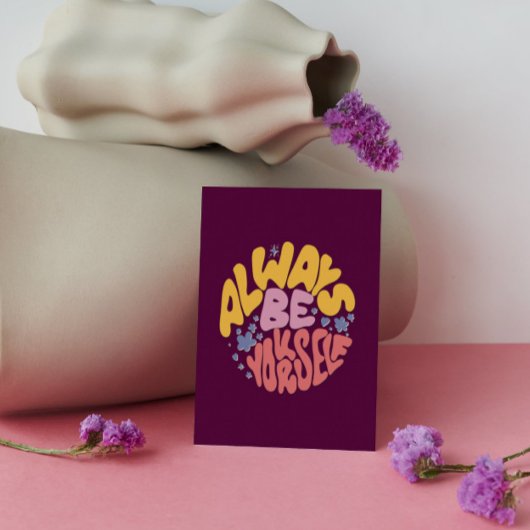 Altijd jezelf zijn - Handje lettertekens Briefkaart