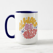 Altijd jezelf zijn - Handje lettertekens Mok (Links)