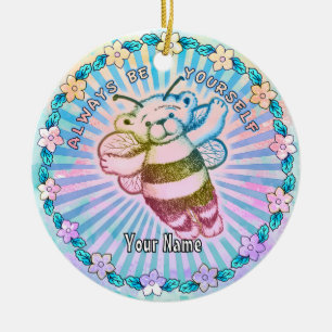 Altijd jezelf zijn keramisch ornament