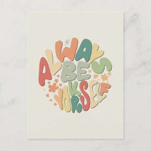 Altijd jezelf zijn - najaar Inspirerend Briefkaart