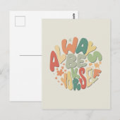 Altijd jezelf zijn - najaar Inspirerend Briefkaart (Voorkant / Achterkant)