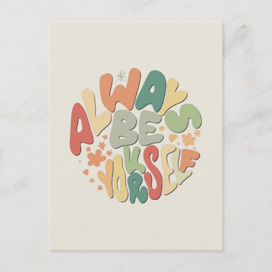 Altijd jezelf zijn - najaar Inspirerend Briefkaart (Voorkant)