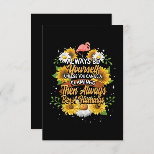 Altijd jezelf zijn, tenzij je een Flamingo kunt zi Informatiekaartje (Voorkant / Achterkant)