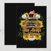 Altijd jezelf zijn, tenzij je een Flamingo kunt zi Save The Date (Voorkant / Achterkant)