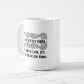 Altijd juiste Mok (Voorkant links)