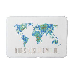 Altijd kiezen voor avontuur   VICTORIAANS WERELDKA Badmat
