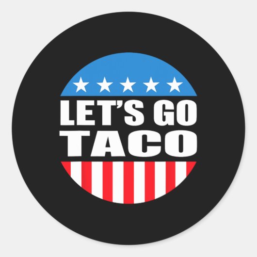 Altijd kippen uit laten gaan taco grappige meme ronde sticker (Voorkant)