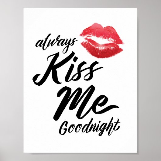 Altijd Kiss me Goodnight Art afdrukken Poster (Voorkant)