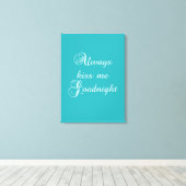 Altijd Kiss me Goodnight Canvas Afdruk (Insitu (Houten vloer))