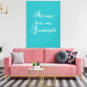 Altijd Kiss me Goodnight Canvas Afdruk (Insitu (Woonkamer))