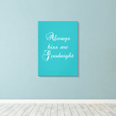 Altijd Kiss me Goodnight Canvas Afdruk (Insitu (Houten vloer))