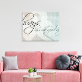 Altijd Kiss me Goodnight Canvas Afdruk (Insitu (Woonkamer))