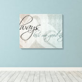 Altijd Kiss me Goodnight Canvas Afdruk (Insitu (Houten vloer))