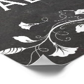 Altijd Kiss me Goodnight  Chalkboard Floral Poster (Hoek)