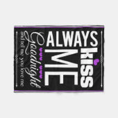 Altijd Kiss me Goodnight Fleece Deken (Voorkant (Horizontaal))