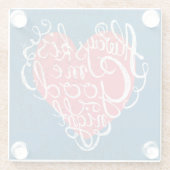 Altijd Kiss me Goodnight Glazen Onderzetter (Achterkant)