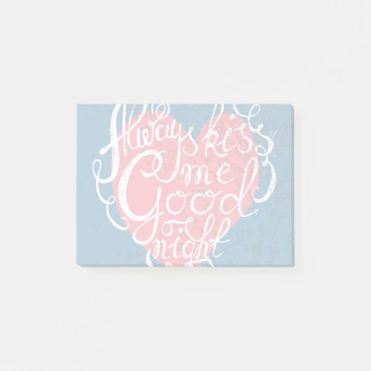 Altijd Kiss me Goodnight Post-it® Notes (Voorkant)