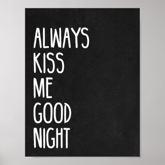 Altijd Kiss me Goodnight Poster (Voorkant)