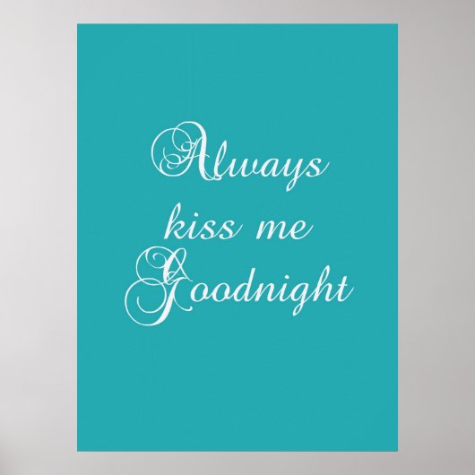 Altijd Kiss me Goodnight Poster (Voorkant)