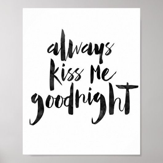 Altijd Kiss me Goodnight Poster (Voorkant)