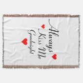 ALTIJD KISS ME GOODNIGHT romantisch deken (Voorkant)
