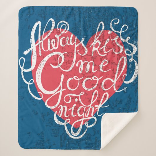 Altijd Kiss me Goodnight Sherpa Deken (Voorkant)