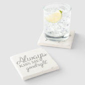 Altijd Kiss me Goodnight Stenen Onderzetter (Zijkant)