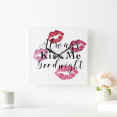 Altijd Kiss me Goodnight Vierkante Klok (Huis)
