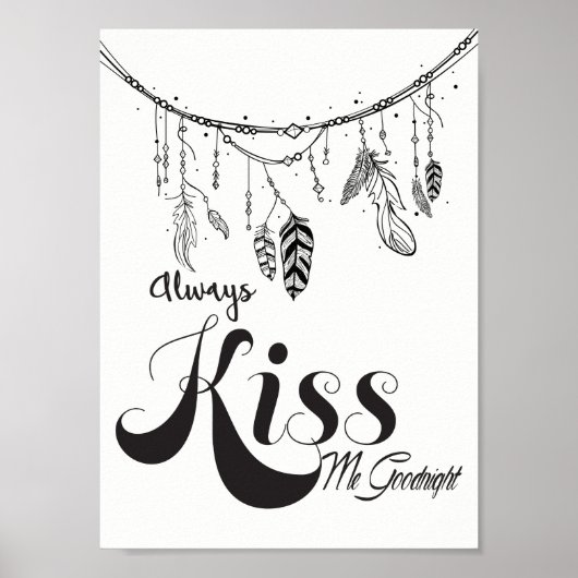 Altijd Kiss me Goodnight Wall Art Poster (Voorkant)