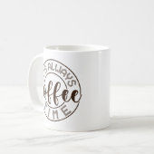 Altijd koffie-tijd koffiemok (Voorkant links)