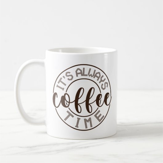 Altijd koffie-tijd koffiemok (Links)
