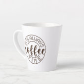 Altijd koffie-tijd latte mok (Linkerhoek)