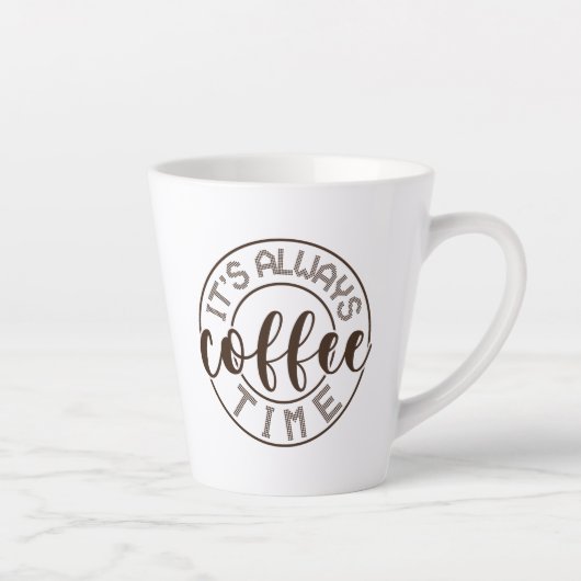 Altijd koffie-tijd latte mok (Rechts)