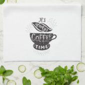 Altijd koffie-tijd theedoek (Gevouwen)