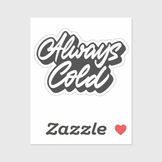 Altijd koud sticker (Vel)