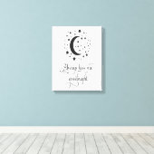 Altijd Kus Me Goed Nacht Muur Kunst Canvas Afdruk (Insitu (Houten vloer))