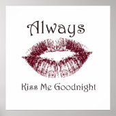 Altijd Kus me Goodnight Lips Poster (Voorkant)