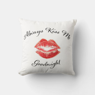 Altijd Kus me Goodnight - Rode Lips Kussen
